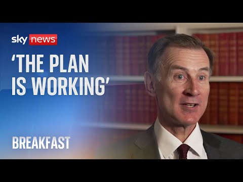 ‘The plan is working,’ says chancellor after rate of inflation eases to 3.4%