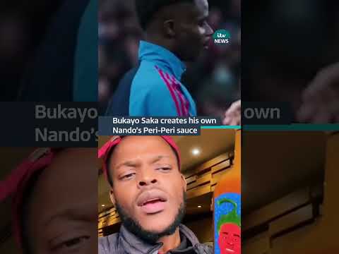 Bukayo Saka creates his own Nando’s sauce #itvnews #news #uk