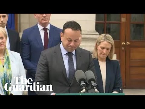 Leo Varadkar delivers emotional speech as he resigns as Ireland’s taoiseach