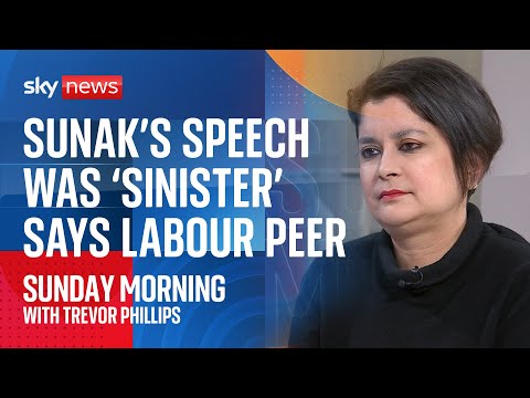 Labour peer and human rights lawyer describes Rishi Sunak’s speech as ‘sinister’