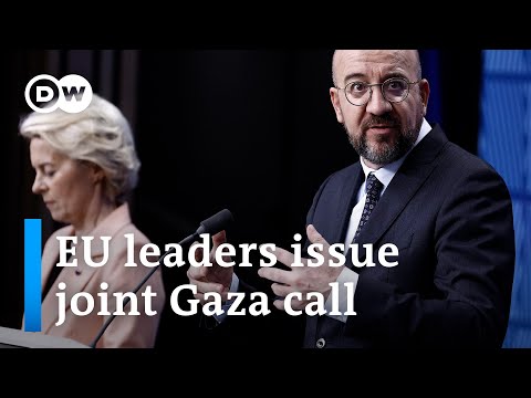 EU leaders issue first unified call on immediate humanitarian pause in Gaza | DW News