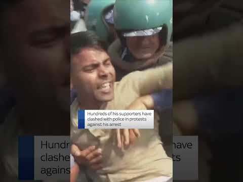 Protests in New Delhi over Modi opponent’s arrest