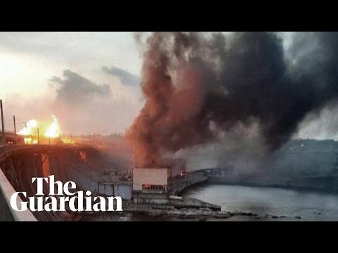 Moment Russian missile strikes Ukraine’s largest dam