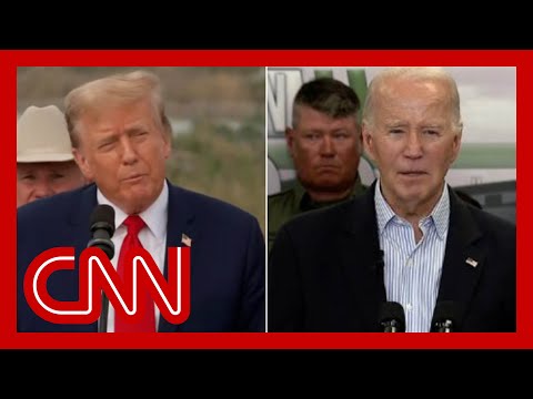 Trump and Biden speak in dueling events at Texas-Mexico border