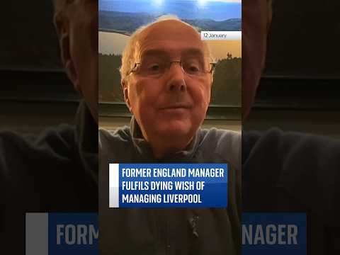 Sven-Goran Eriksson fulfills dying wish of managing Liverpool FC. #skynews