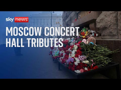 Watch live: Outside Moscow’s Crocus City Hall where over 130 people were killed last week
