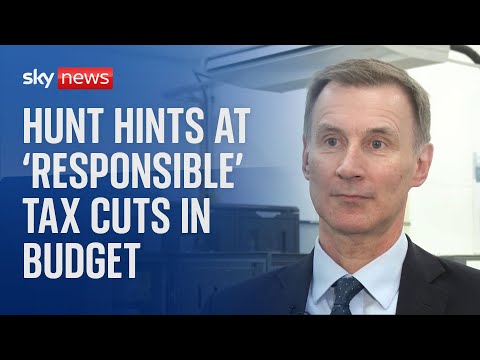 Chancellor hints at ‘responsible’ tax cuts in budget