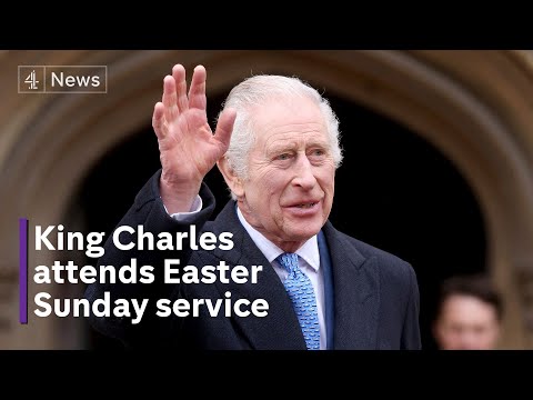 King Charles and Pope at Easter Sunday services