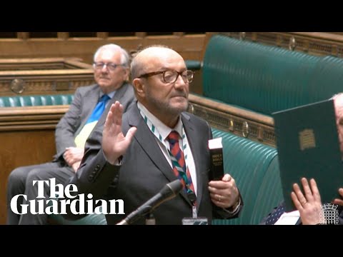George Galloway is sworn in as MP for Rochdale in House of Commons