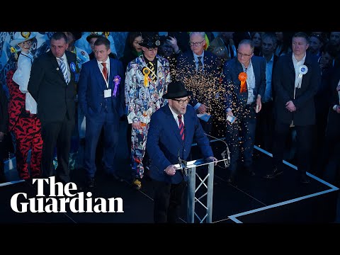 George Galloway heckled on climate during Rochdale victory speech