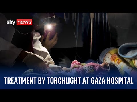 Treatment by torchlight at Gaza hospital where ’13 babies died of malnutrition in one day’
