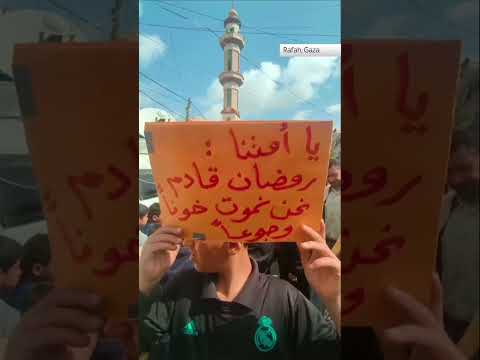 Children in Gaza stage hunger protest