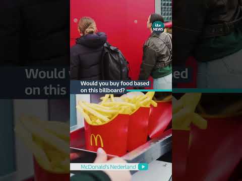 McDonald’s in the Netherlands has sniffable billboards #itvnews #mcdonalds #food