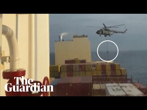 Footage shows ship being boarded in strait of Hormuz