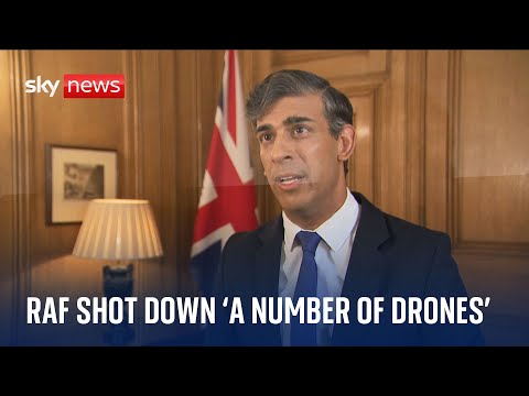 PM confirms RAF shot down ‘a number of drones’ in Iran’s attack on Israel