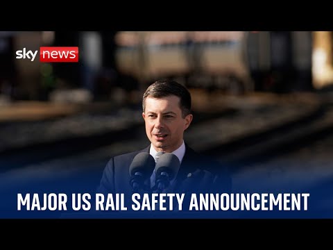 News conference on major rail safety announcement in the US