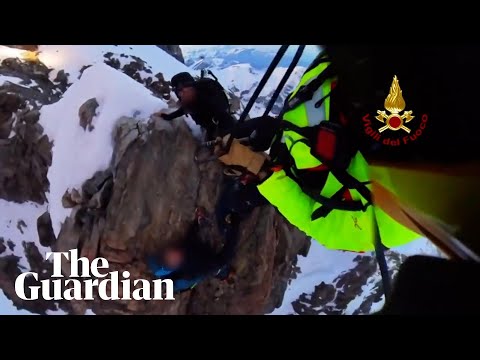 Stranded climbers rescued from mountain top in Italian Alps