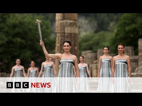 Olympic flame lit in Greece’s ancient Olympia | BBC News