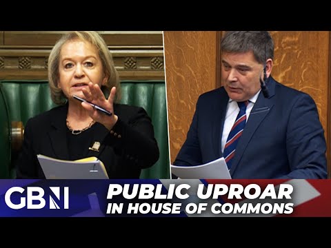 UPROAR in House of Commons public gallery BURSTS through protective glass over anti-vax speech by MP