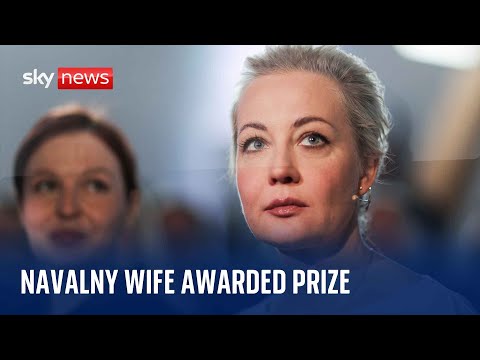 Watch live: Yulia Navalnaya accepts Freedom Prize awarded to her and late husband Alexei Navalny