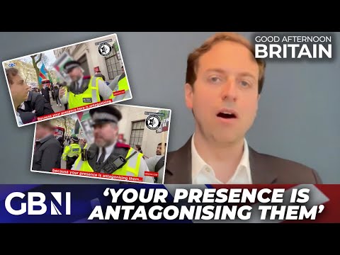 WATCH: Police threaten to ARREST Jewish man at pro-Palestine march: ‘Your presence is ANTAGONISING’