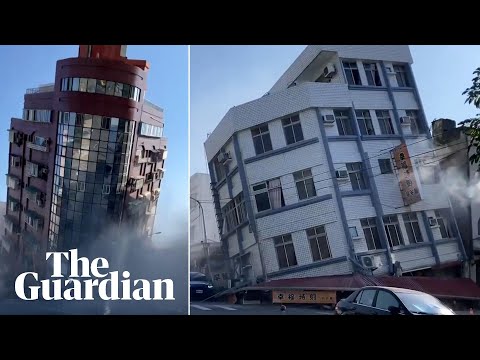 Buildings collapse, people rescued as powerful earthquake rocks Taiwan