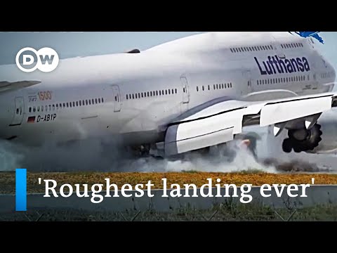 Livestream records Boeing 747 ‘roughest ever’ touch-and-go landing | DW News