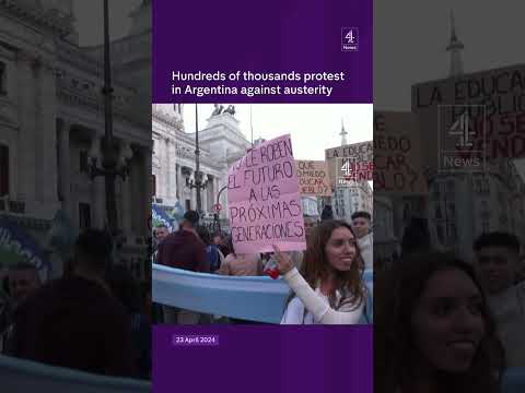 Hundreds of thousands protest in Argentina against austerity