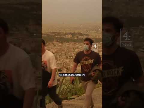Athens turns orange as Sahara dust clouds sweep across city
