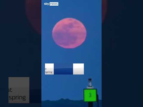 April’s full ‘pink moon’ rises over US
