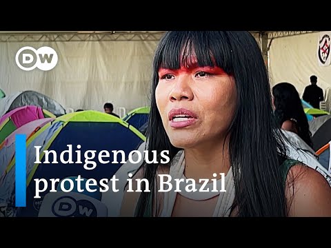 Indigenous groups rally over territorial recognition, protection, railway project in Brazil