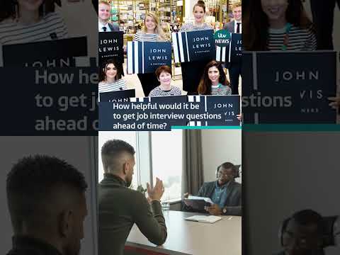 John Lewis is trying to help people who don’t give their best performance in interviews #itvnews