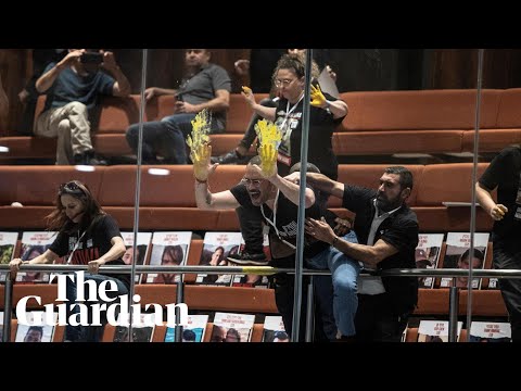 Hostage relatives smear paint inside Israeli parliament amid wave of protests
