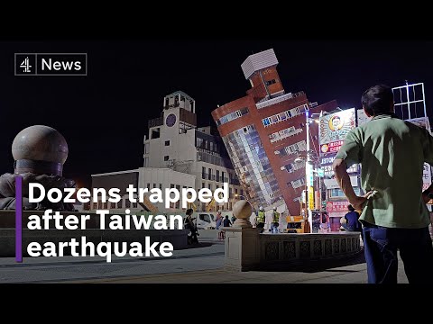 Taiwan quake: videos show moment biggest earthquake in 25 years struck