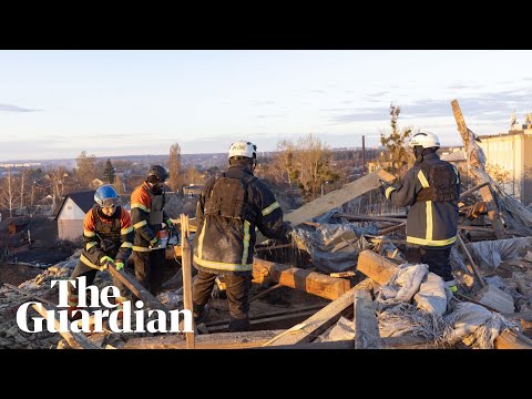 ‘Plaster was falling on me’: Russian drone attack hits Kharkiv
