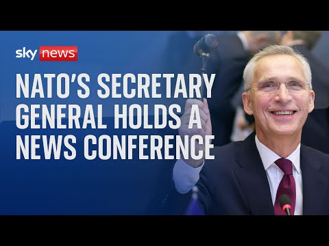 NATO Secretary General Jens Stoltenberg holds a news conference