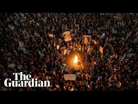 Tens of thousands of Israelis protest against Netanyahu in Tel Aviv