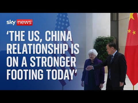 US Secretary of the Treasury holds a news conference in China