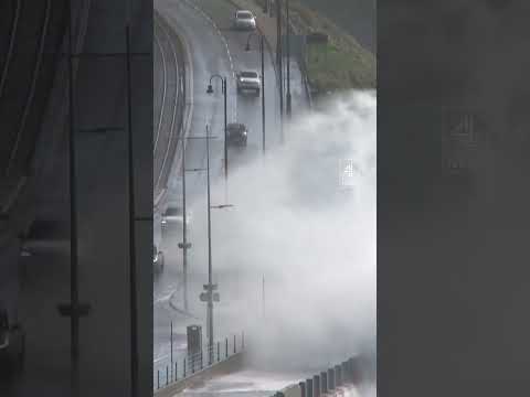 Drivers hit by huge Storm Kathleen waves