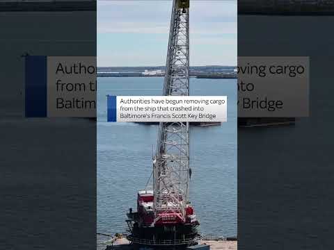 Authorities begin removing containers from crashed cargo ship in Baltimore