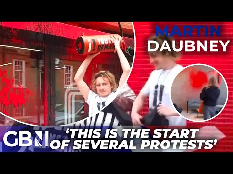 Labour HQ VANDALISED by Gaza and climate activists: ‘This is the START’ as more protests planned