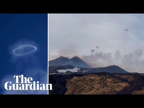 Volcanic vortex: Mount Etna blows rings into the Sicilian sky