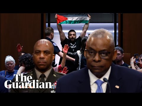 US defence secretary says ‘no evidence’ of Gaza genocide following protests inside Senate