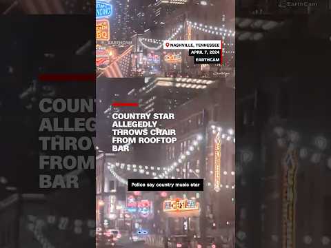 Country star arrested after allegedly throwing chair from rooftop bar #cnn #news