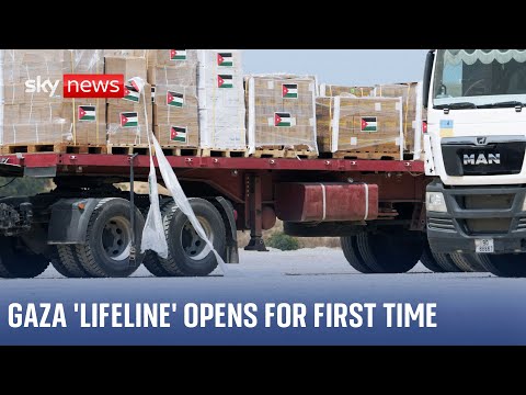 Aid passes through Gaza’s ‘lifeline’ for the first time | Israel – Hamas war