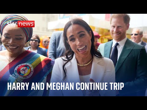 Harry and Meghan attend volleyball match in Nigeria
