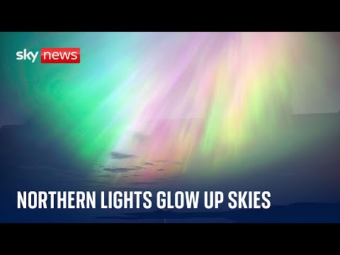 Northern lights illuminate the skies across the UK and the world
