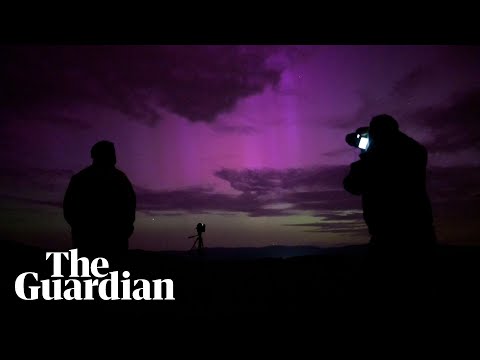 Northern lights captured in timelapse footage across Europe and US