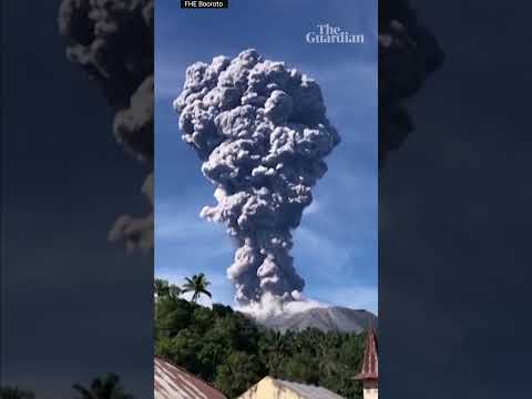 Indonesia’s Mount Ibu spews thick ash cloud