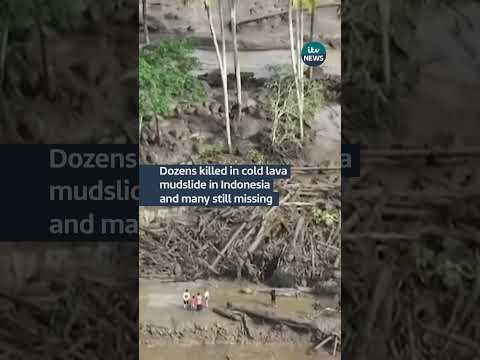 Dozens have been killed in a cold lava mudslide in Indonesia #itvnews #lava #volcano #mudslide